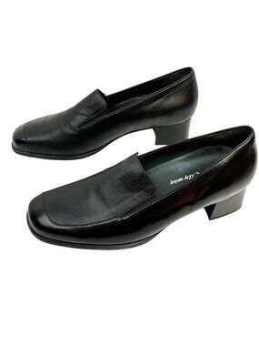 Durea City Way Leather Block Heel Dress Shoes Womens UK 8, US 10 Black